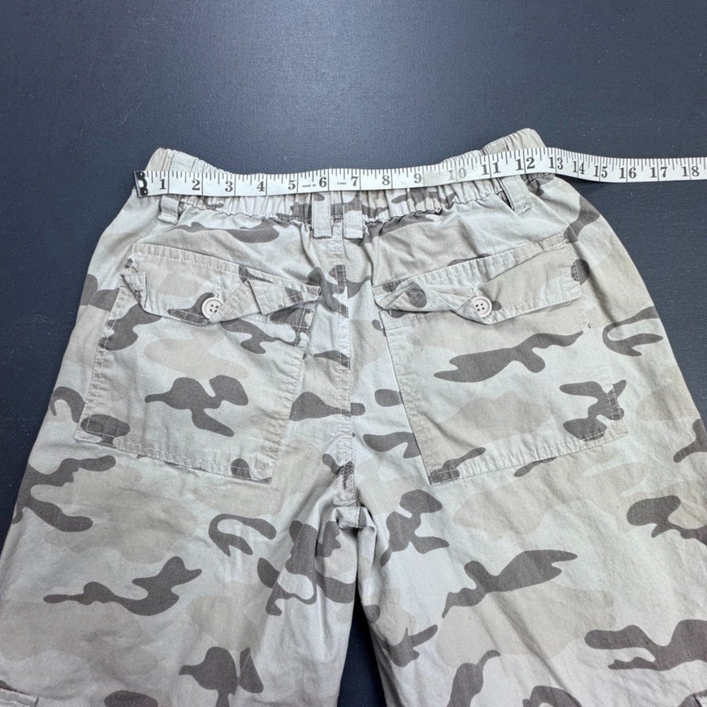 RSQ Camo Cargo Pants Women's XS Tan Beige Utility Straight Leg Cotton Workwear - Picture 9 of 11